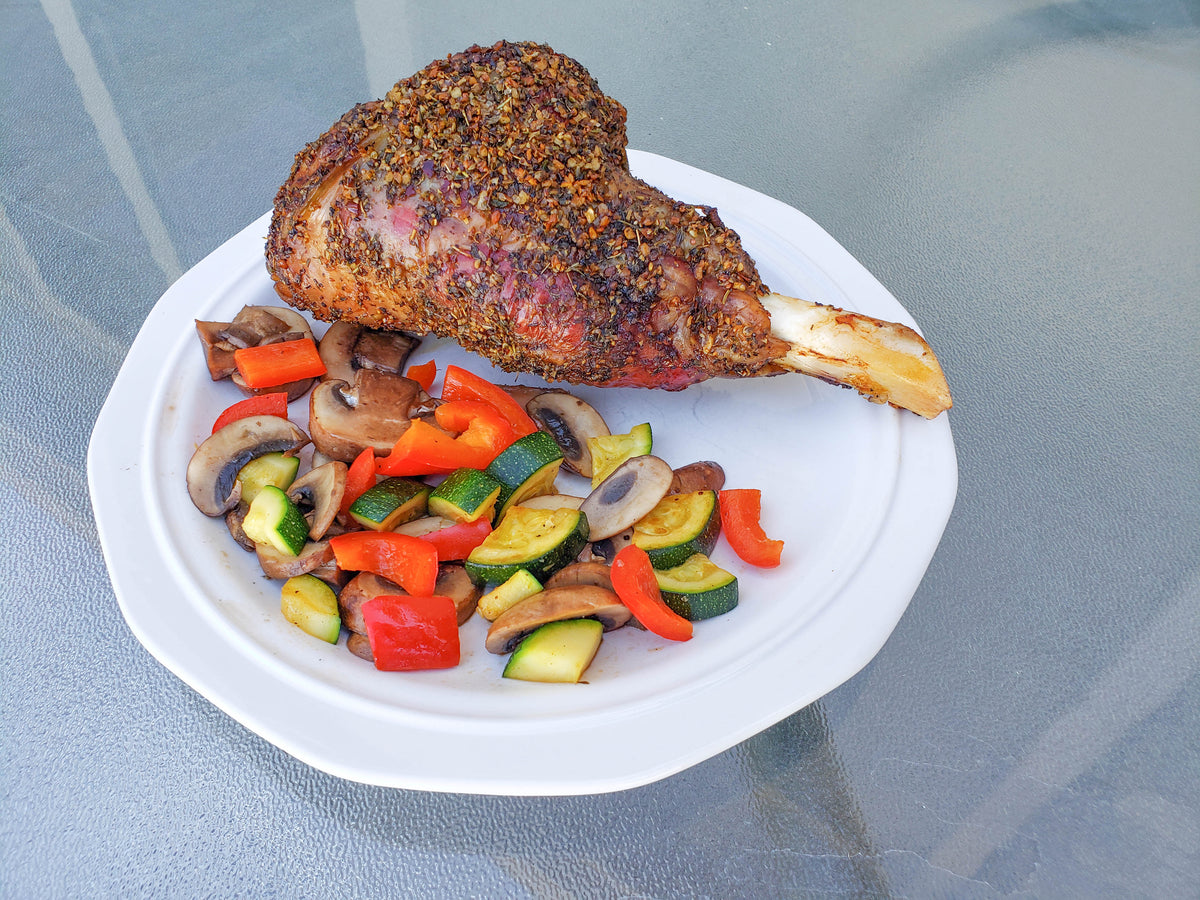 Smoked Shanks with Roasted Veggies – Boise River Lamb