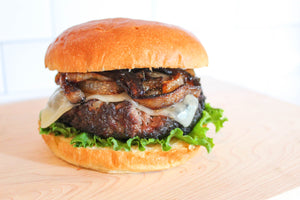 Caramelized Onion Lamb Burgers