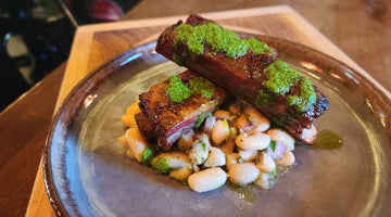 Smoked Lamb Ribs with Chimichurri & Cannellini Bean Salad