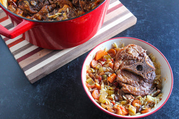 Braised Lamb Neck with Orzo