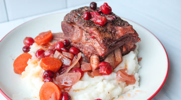 Red Wine & Cranberry Braised Lamb Short Ribs
