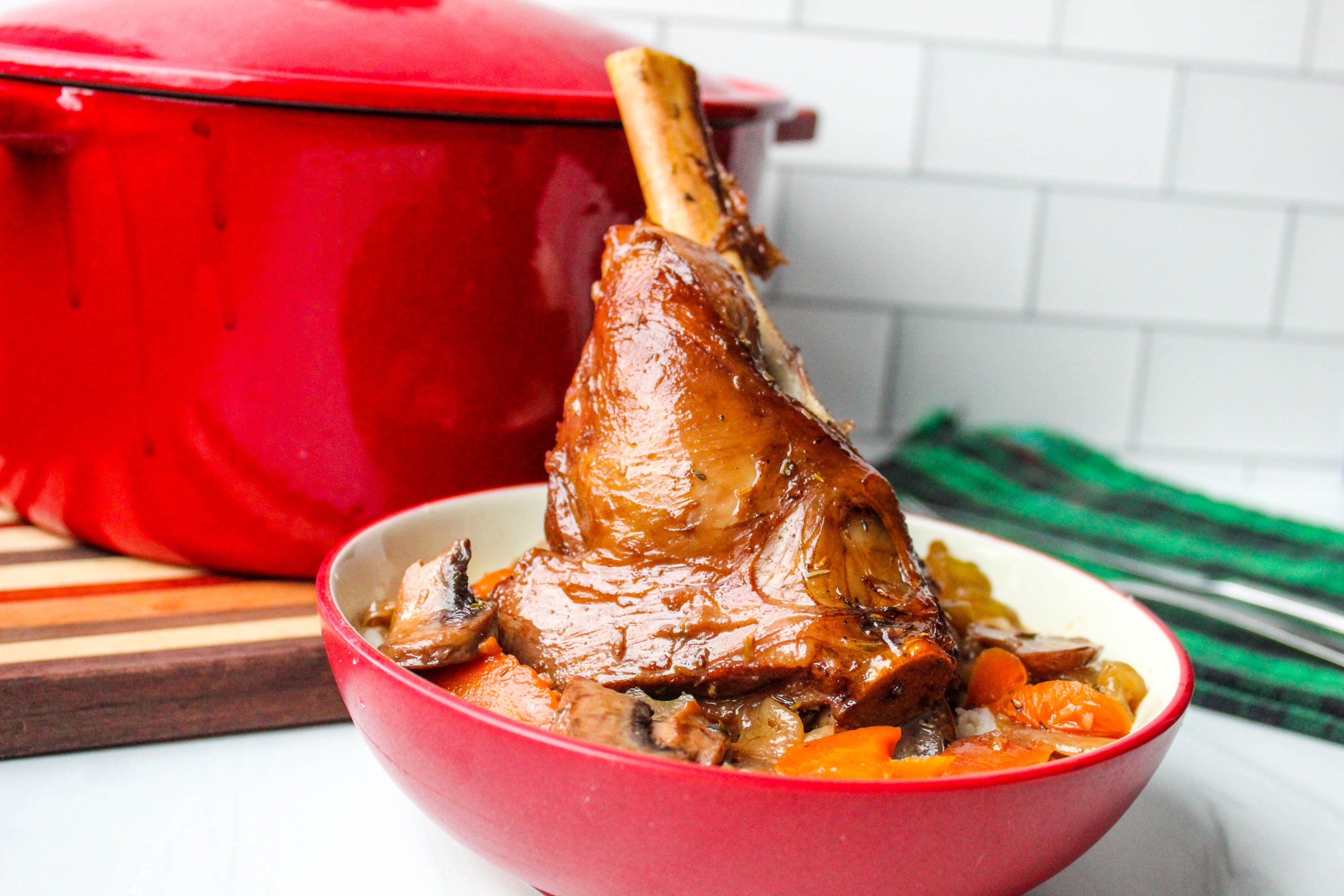 Rosemary & Red Wine Braised Lamb Shanks Boise River Lamb